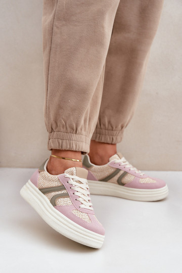 Sneakers-stiilis naiste saapad platvormiga erinevates värvitoonides Lesida 2