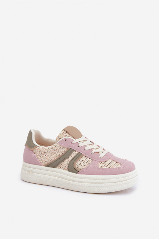 Sneakers-stiilis naiste saapad platvormiga erinevates värvitoonides Lesida