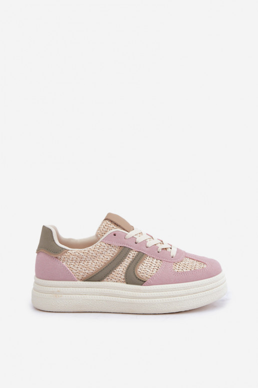 Sneakers-stiilis naiste saapad platvormiga erinevates värvitoonides Lesida