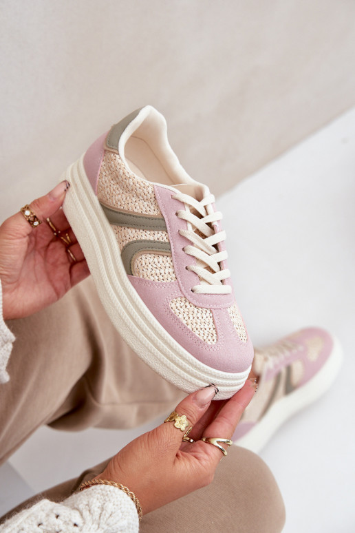 Sneakers-stiilis naiste saapad platvormiga erinevates värvitoonides Lesida