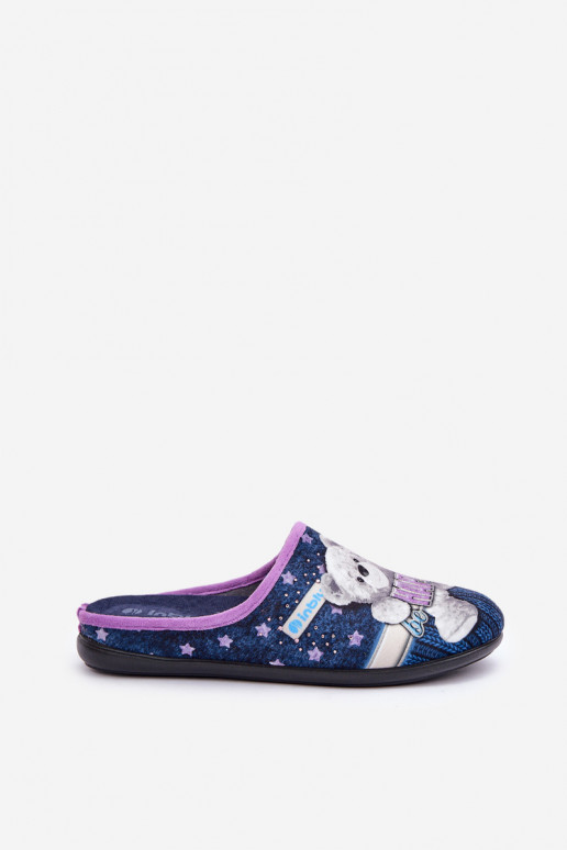 jalatsid kodujalatsid Pealiste omad Plätud Koos Karuga Inblu GF000025 tumesinist värvi