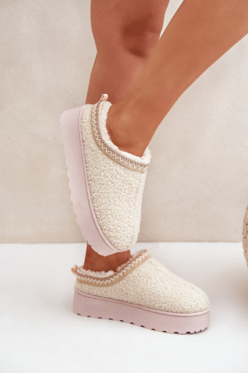 nööpidega lumesaapad Pealiste omad platvormiga Z Haftem Elevandiluu värvi Tirissa