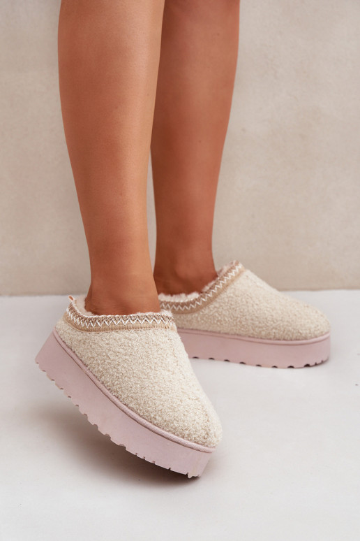 nööpidega lumesaapad Pealiste omad platvormiga Z Haftem Elevandiluu värvi Tirissa