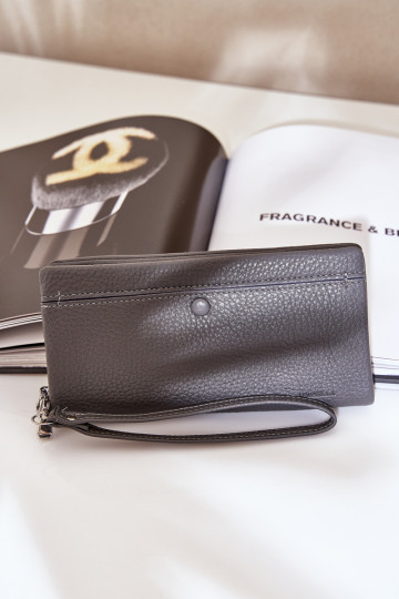 Rahakott Koos reljeefiga Eco nahk halli värvi Sellel onrtiel