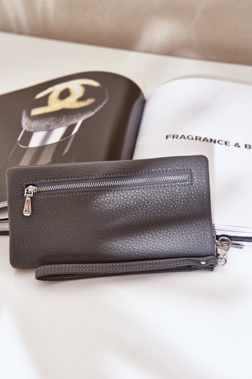 Rahakott Koos reljeefiga Eco nahk halli värvi Sellel onrtiel Rahakott Koos reljeefiga Eco nahk halli värvi Sellel onrtiel