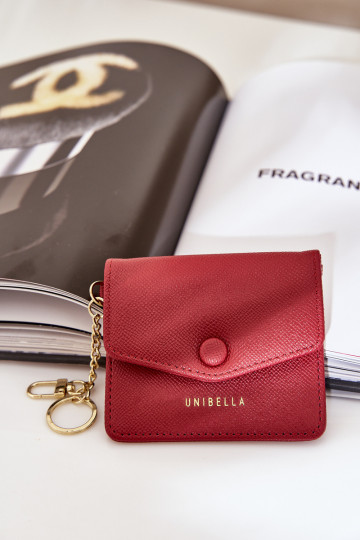 Etui Peal Karty Ze Kuldset värvim Brelokiem Eco nahk bordoo-värvi Iritinme