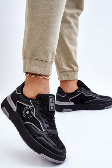 Pealiste omad Sportliku stiiliga jalanõud Big Star LL274443 Must-Halli värvi