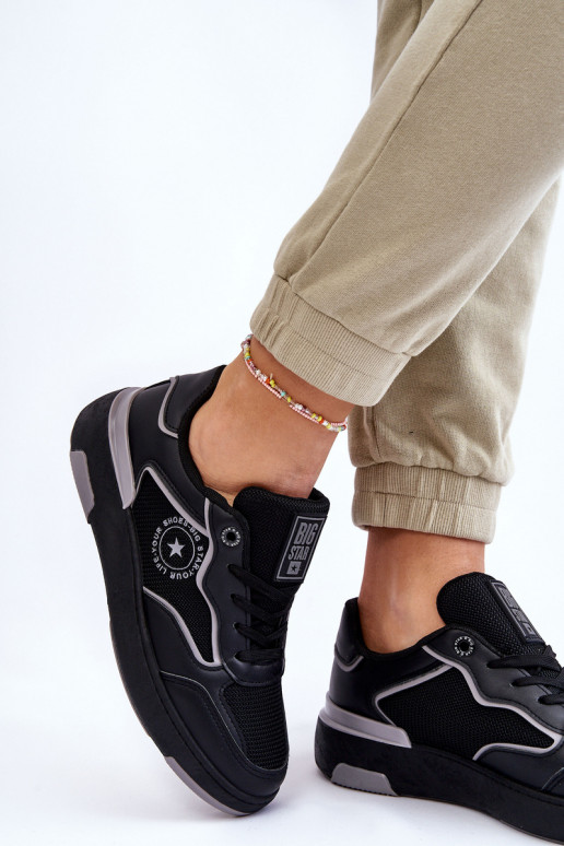 Pealiste omad Sportliku stiiliga jalanõud Big Star LL274443 Must-Halli värvi