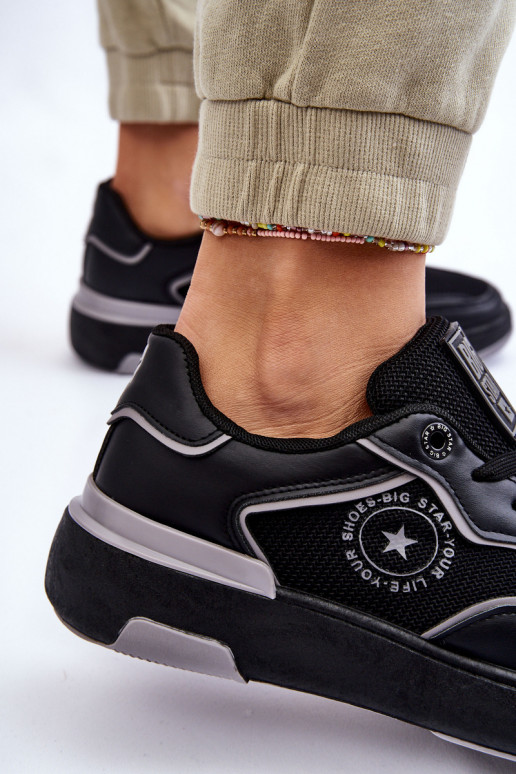 Pealiste omad Sportliku stiiliga jalanõud Big Star LL274443 Must-Halli värvi