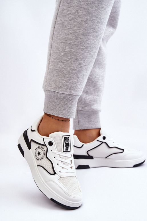 Pealiste omad Sportliku stiiliga jalanõud Big Star LL274440 Valget-msuud