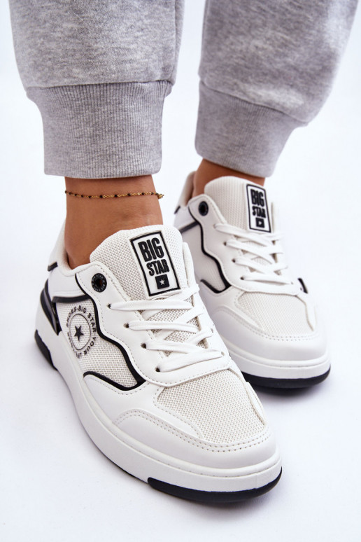 Pealiste omad Sportliku stiiliga jalanõud Big Star LL274440 Valget-msuud