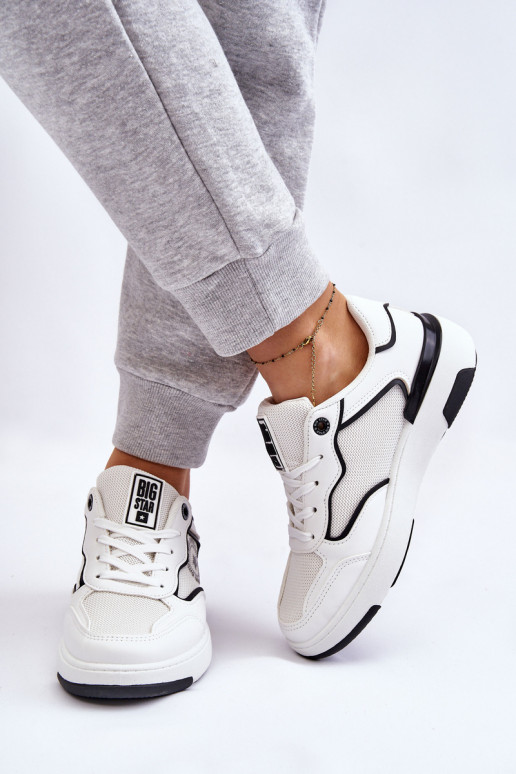 Pealiste omad Sportliku stiiliga jalanõud Big Star LL274440 Valget-msuud