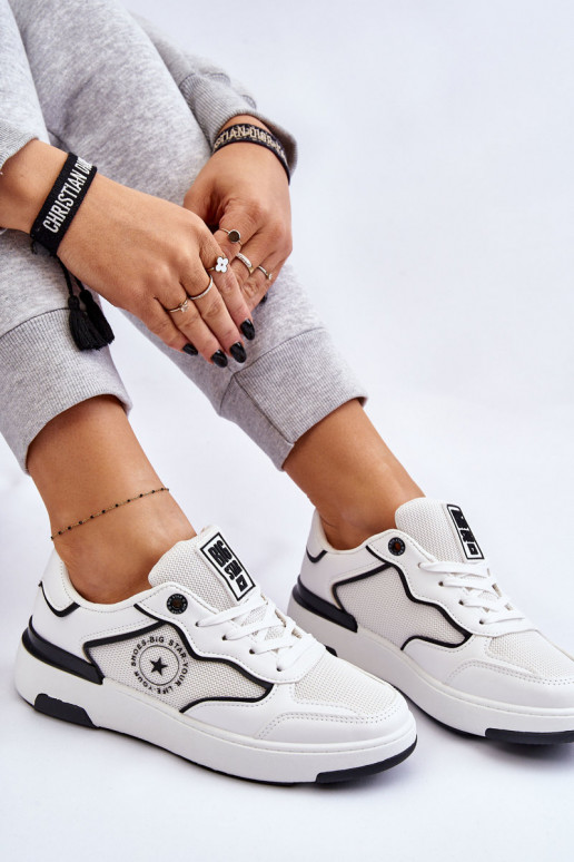 Pealiste omad Sportliku stiiliga jalanõud Big Star LL274440 Valget-msuud