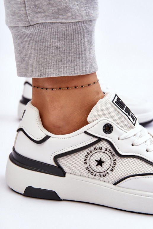 Pealiste omad Sportliku stiiliga jalanõud Big Star LL274440 Valget-msuud