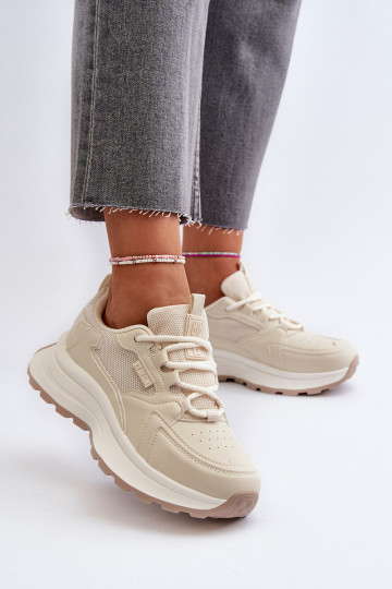 Sneakers tüüpi jalanõud Pealiste omad HI-POLY SYSTEM Big Star NN274A105 beeži värvi