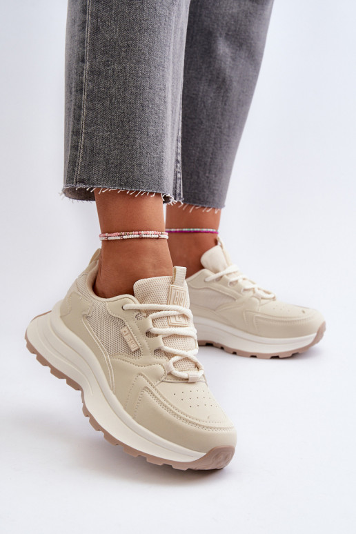 Sneakers tüüpi jalanõud Pealiste omad HI-POLY SYSTEM Big Star NN274A105 beeži värvi