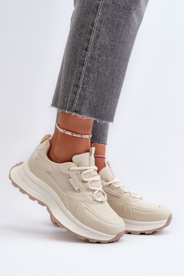 Sneakers tüüpi jalanõud Pealiste omad HI-POLY SYSTEM Big Star NN274A105 beeži värvi 2
