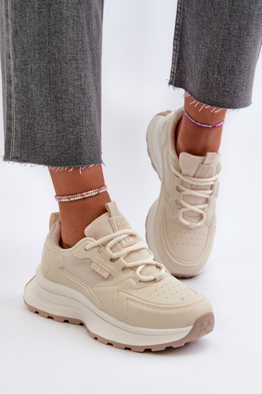 Sneakers tüüpi jalanõud Pealiste omad HI-POLY SYSTEM Big Star NN274A105 beeži värvi