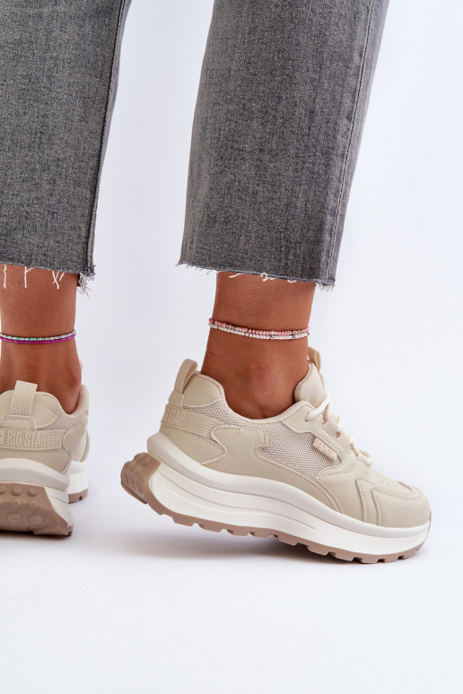 Sneakers tüüpi jalanõud Pealiste omad HI-POLY SYSTEM Big Star NN274A105 beeži värvi