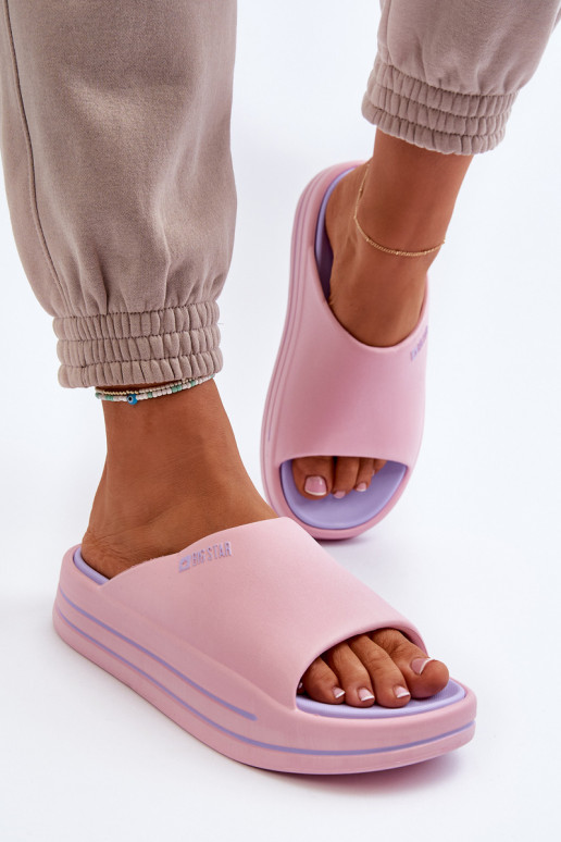 naiste plätud platvormiga Big Star NN274A035 Tumeroosad värvi