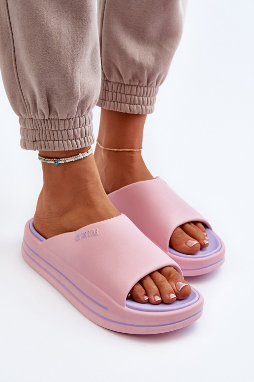 naiste plätud platvormiga Big Star NN274A035 Tumeroosad värvi