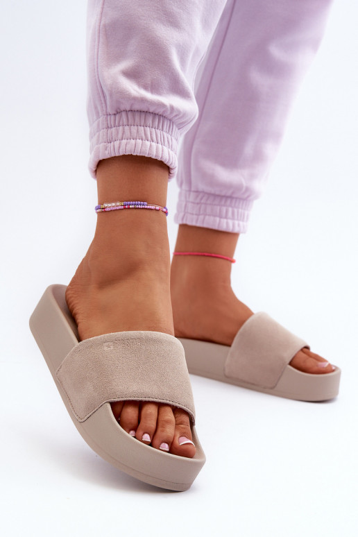 Pealiste omad Plätud platvormiga seemisnakhsed Big Star NN274A671 beeži värvi