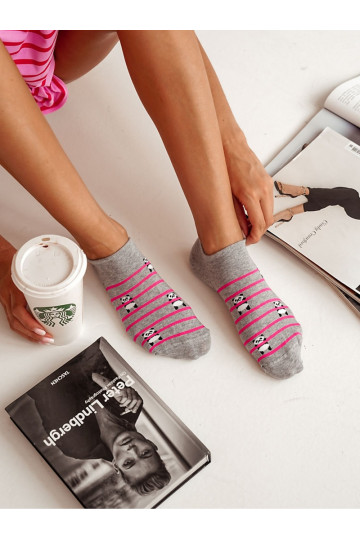 Jalasokid Pealiste omad Basisseełniane Panda Bear I Triibud Halli värvi