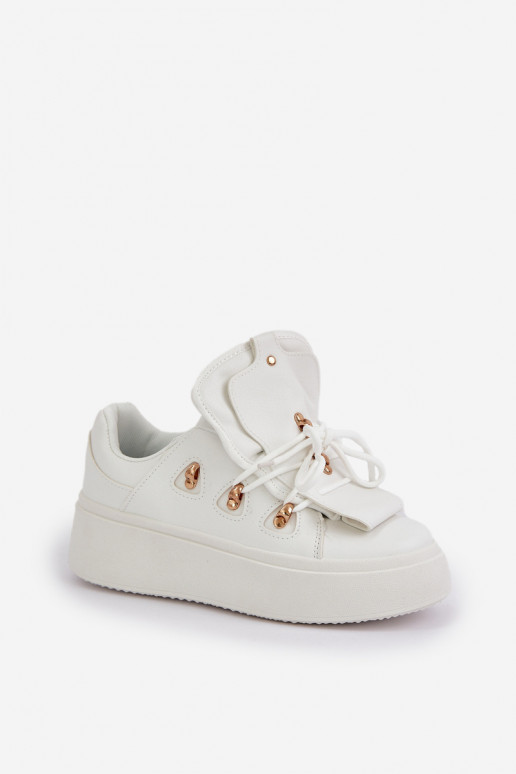 Sneakers tüüpi jalanõud Pealiste omad platvormiga valget värvi Dolistana Sneakers tüüpi jalanõud Pealiste omad platvormiga valget värvi Dolistana