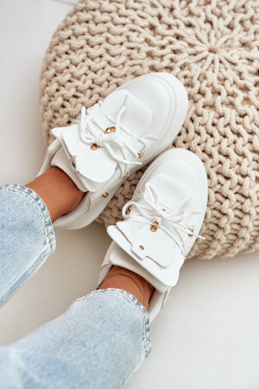 Sneakers tüüpi jalanõud Pealiste omad platvormiga valget värvi Dolistana Sneakers tüüpi jalanõud Pealiste omad platvormiga valget värvi Dolistana