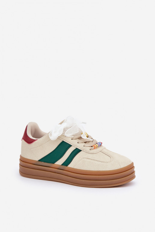 Sneakers tüüpi jalanõud Pealiste omad Z Przypinkami beeži värvi Jariana Sneakers tüüpi jalanõud Pealiste omad Z Przypinkami beeži värvi Jariana