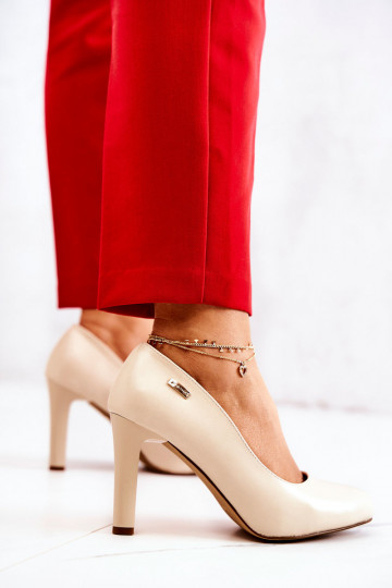 Kõrge kontsaga kingad Sergio Leone beeži värvi Campbell 2