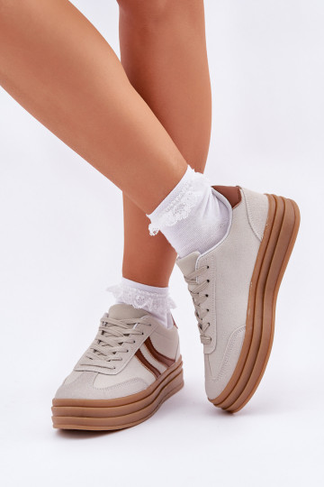 Stiilsed sneakerid mudeli kingad platvormiga halli värviga DoriĮa