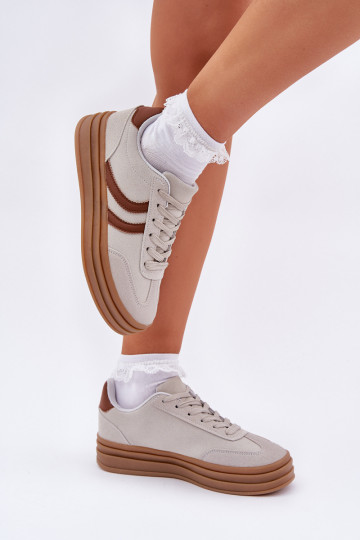 Stiilsed sneakerid mudeli kingad platvormiga halli värviga DoriĮa 2
