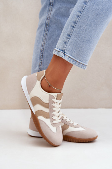 Kingad Sneakers Pealiste omad eko-nahast beeži värvi Sellel onretina 2