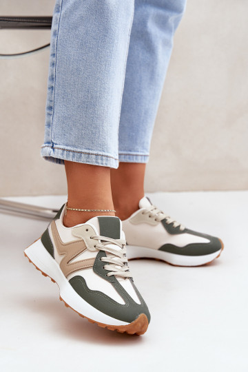spordijalatsid Sneakers tüüpi jalanõud Pealiste omad beeži värvi-Rohelist värvi Britma