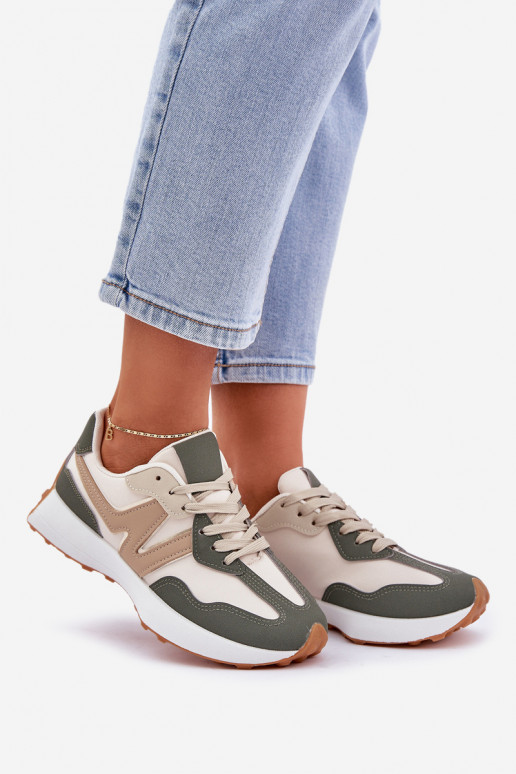 spordijalatsid Sneakers tüüpi jalanõud Pealiste omad beeži värvi-Rohelist värvi Britma