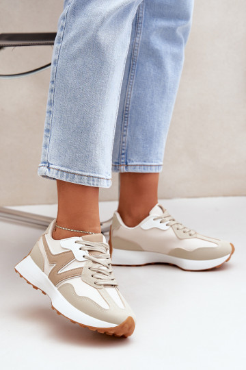 spordijalatsid Sneakers tüüpi jalanõud Pealiste omad beeži värvi Britma