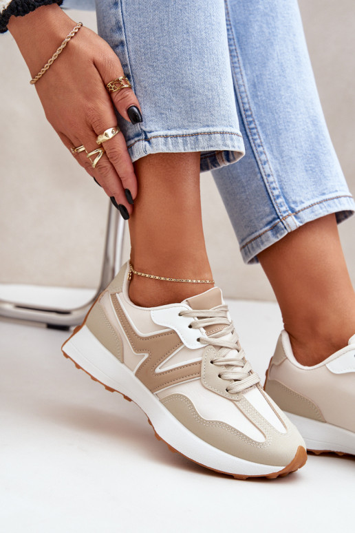spordijalatsid Sneakers tüüpi jalanõud Pealiste omad beeži värvi Britma spordijalatsid Sneakers tüüpi jalanõud Pealiste omad beeži värvi Britma