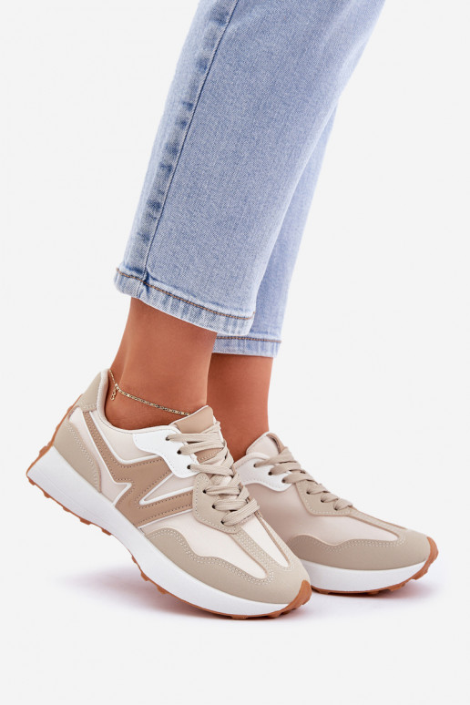 spordijalatsid Sneakers tüüpi jalanõud Pealiste omad beeži värvi Britma spordijalatsid Sneakers tüüpi jalanõud Pealiste omad beeži värvi Britma