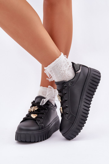 Sneakerid mudeliga jalanõud naistele musta värvi Grelesi