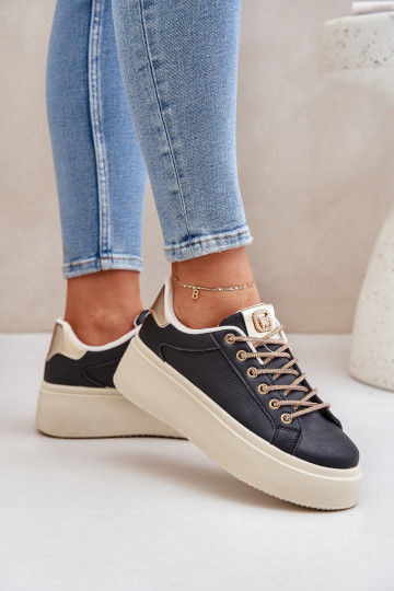 Sneakers tüüpi jalanõud platvormiga Koos Ornatei Sznurósissekami msuud Fonetha 2