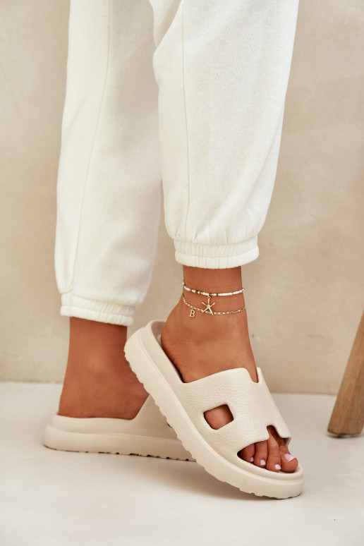 Kerged rannaplätud Plätud Väljalõigetega Elevandiluu värvi Neladith