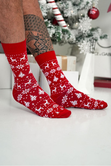 Meeste sokid Christmas Norsisseeski Muster runased