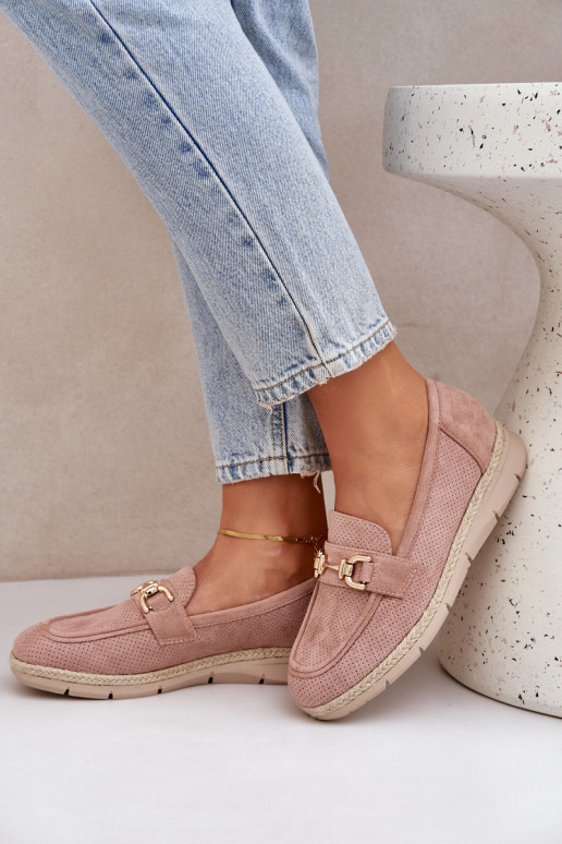 Ažuurne Mokassiinid Ze Kuldset värvim Detalem I Jutosisseą Plecionką Tumeroosad värvi Lainer Ažuurne Mokassiinid Ze Kuldset värvim Detalem I Jutosisseą Plecionką Tumeroosad värvi Lainer