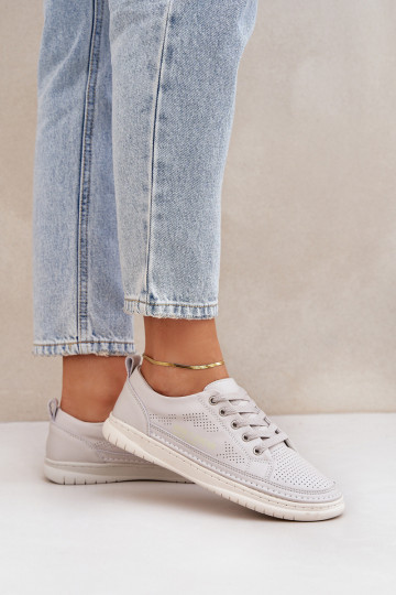 Stiilsed spordijalatsid naturaalsest nahast Halli värvi Cloesa 2