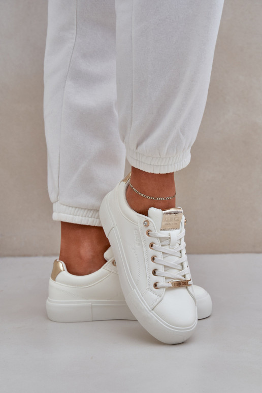 Pealiste omad Sneakers tüüpi jalanõud Big Star NN274211 valget värvi Pealiste omad Sneakers tüüpi jalanõud Big Star NN274211 valget värvi