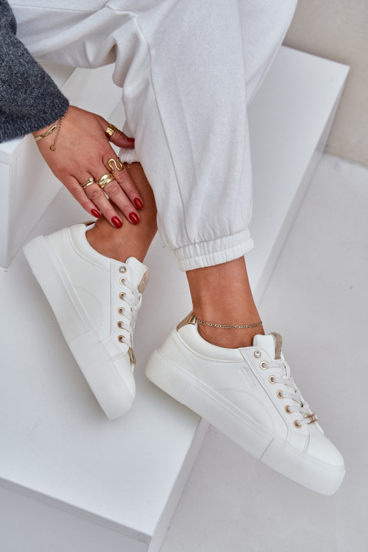 Pealiste omad Sneakers tüüpi jalanõud Big Star NN274211 valget värvi Pealiste omad Sneakers tüüpi jalanõud Big Star NN274211 valget värvi