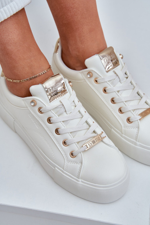 Pealiste omad Sneakers tüüpi jalanõud Big Star NN274211 valget värvi Pealiste omad Sneakers tüüpi jalanõud Big Star NN274211 valget värvi