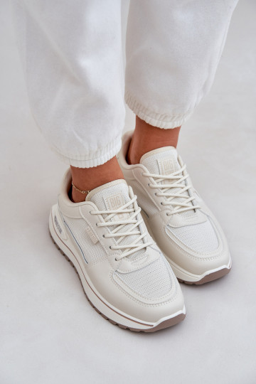 Sneakers tüüpi jalanõud Pealiste omad Big Star NN274A088 Elevandiluu värvi