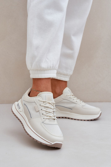 Sneakers mudeli jalanõud platvormiga Big Star OO274A155 valge-beeži värviga 2